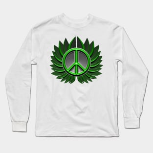 green peace symbol flower Long Sleeve T-Shirt